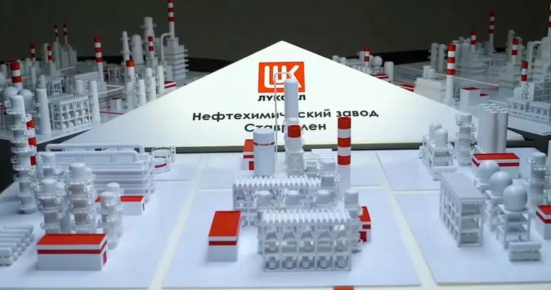 Промышленный макет «Макет с дополненной реальностью для компании «Лукойл»», под защитным колпаком