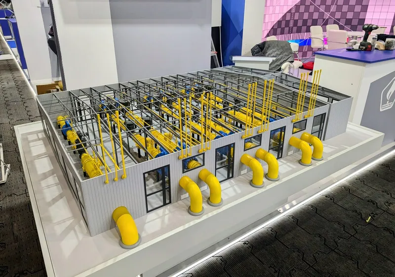 Промышленный макет «ГРП», заказчик — УП «МИНГАЗ», масштаб 1:10