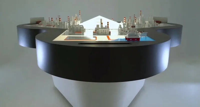 Промышленный макет «Макет с дополненной реальностью для компании «Лукойл»», с подсветкой