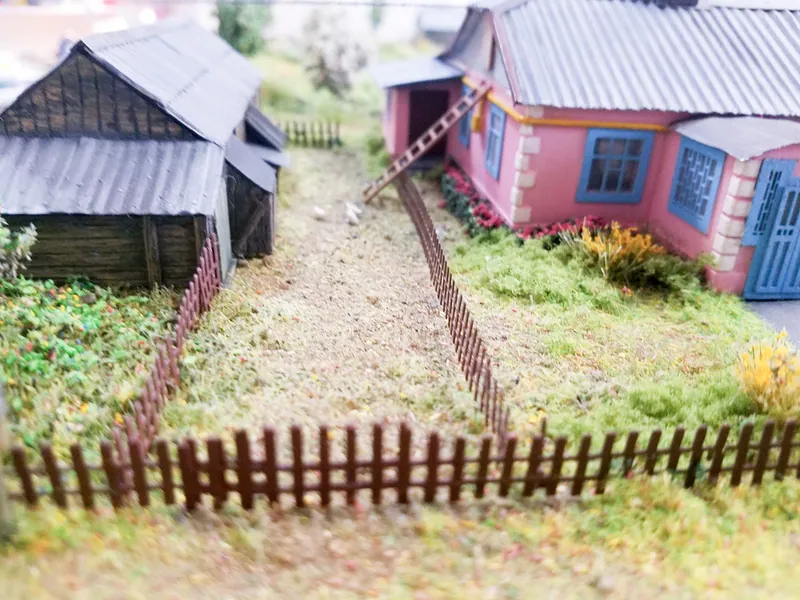 Масштабная модель «Диорама частного дома», масштаб 1:87